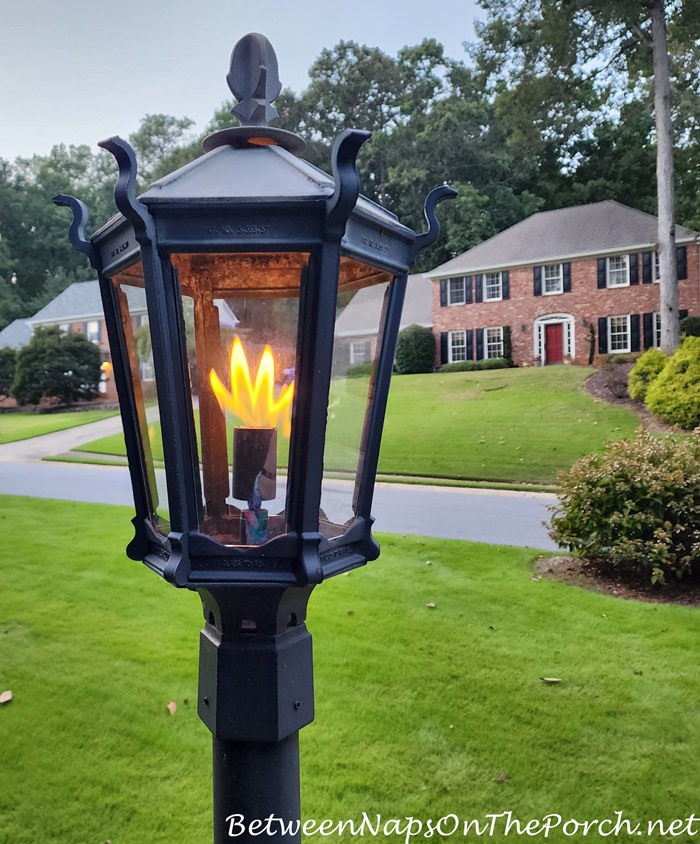 Stop Gas Lantern from Blowing out in Wind