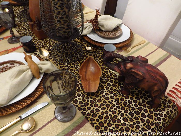 African Safari Themed Table Setting
