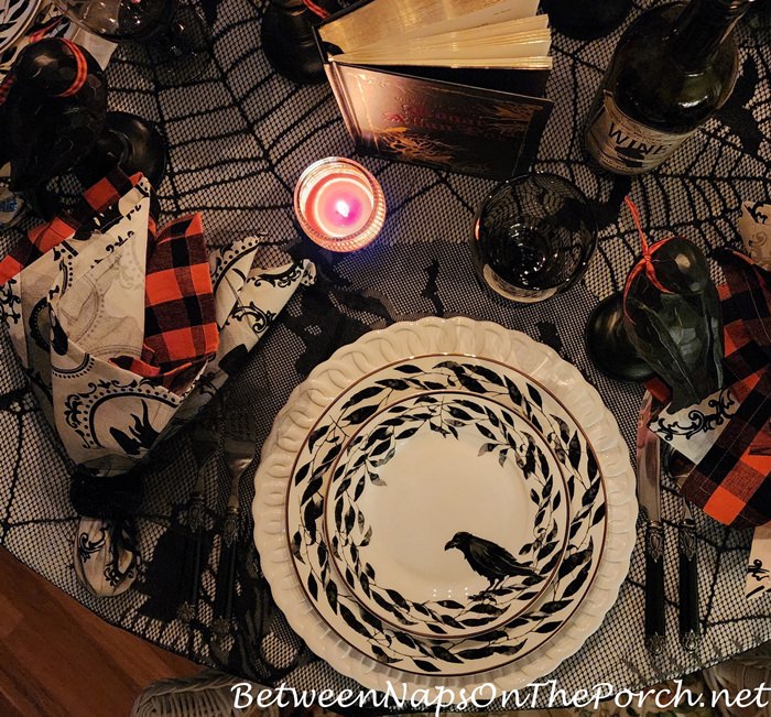 Raven China, Halloween China, Halloween Table