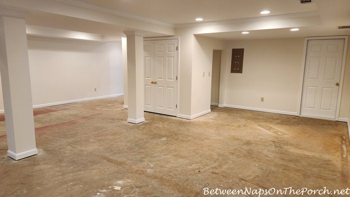 Basement Renovation, After Painting, Before Flooring