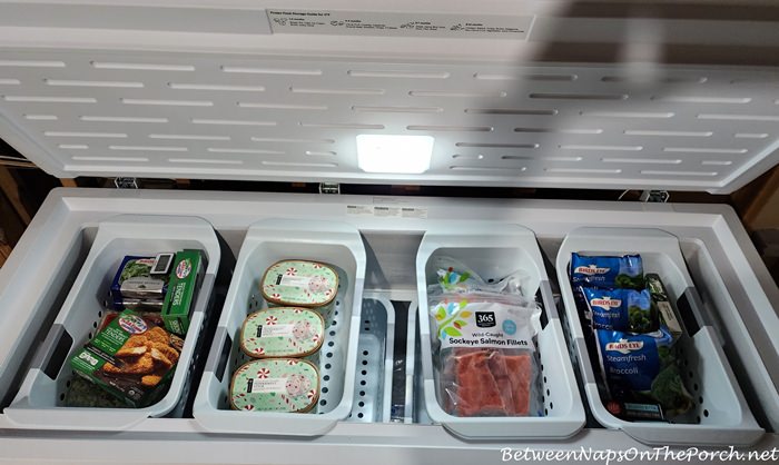 GE Chest Freezer, Baskets for Organizing