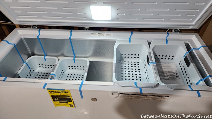 GE Chest Freezer with Baskets for Organization