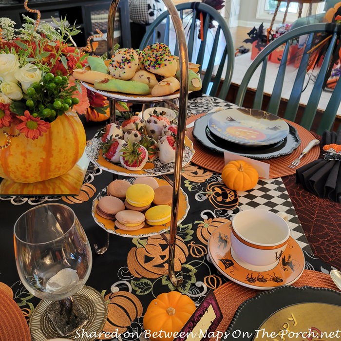 Halloween Tea Party, Tiered Display for Tea Party, Tea Party Food