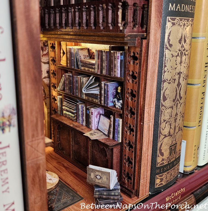 LARGE Secret Library book nook (larger: 7” x 11”) - bookshelf insert  Booknook