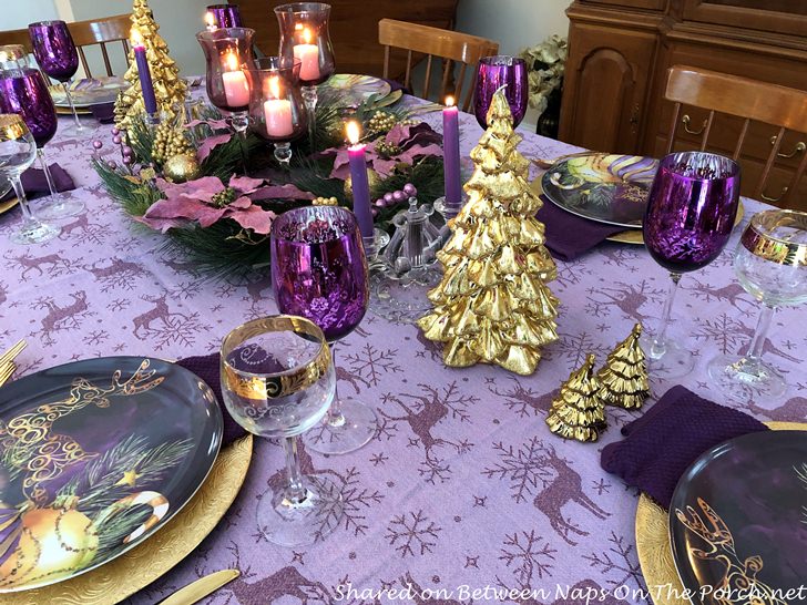 A Winter Holiday Birthday Celebration in Purple and Gold