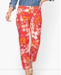 TILLY FLORAL VINE BORDER CROPPED PANT