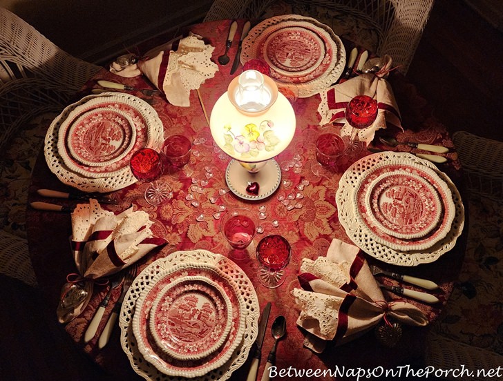 Romantic, Cozy Valentine's Day Table Setting