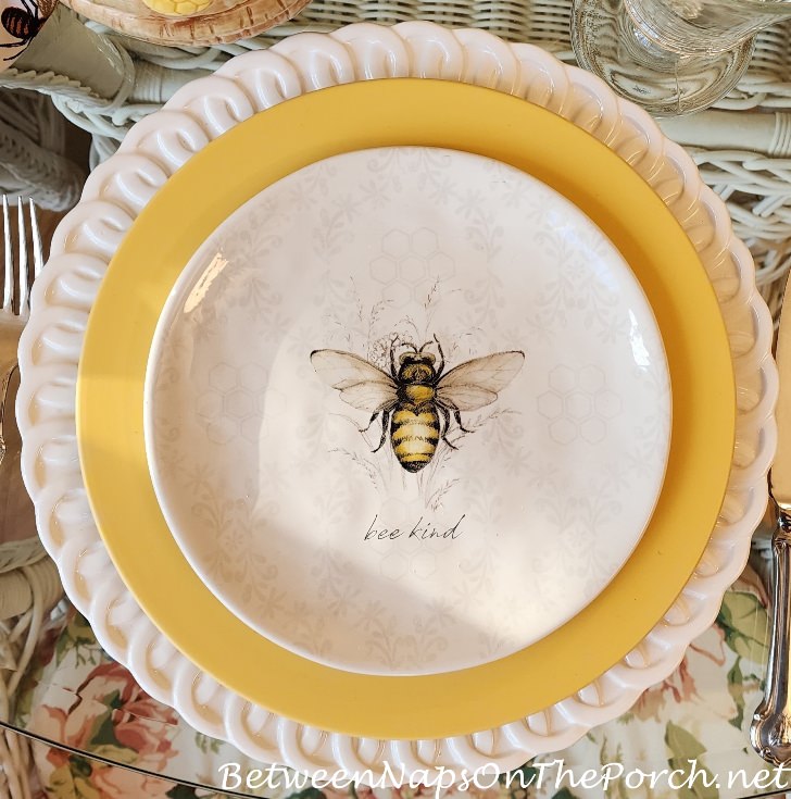 Bee Salad Plate, Bee Themed Dinnerware