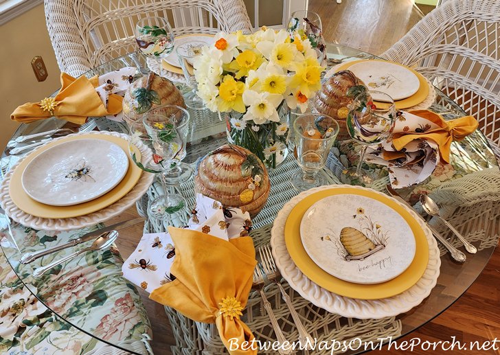 Bee Themed Tablescape