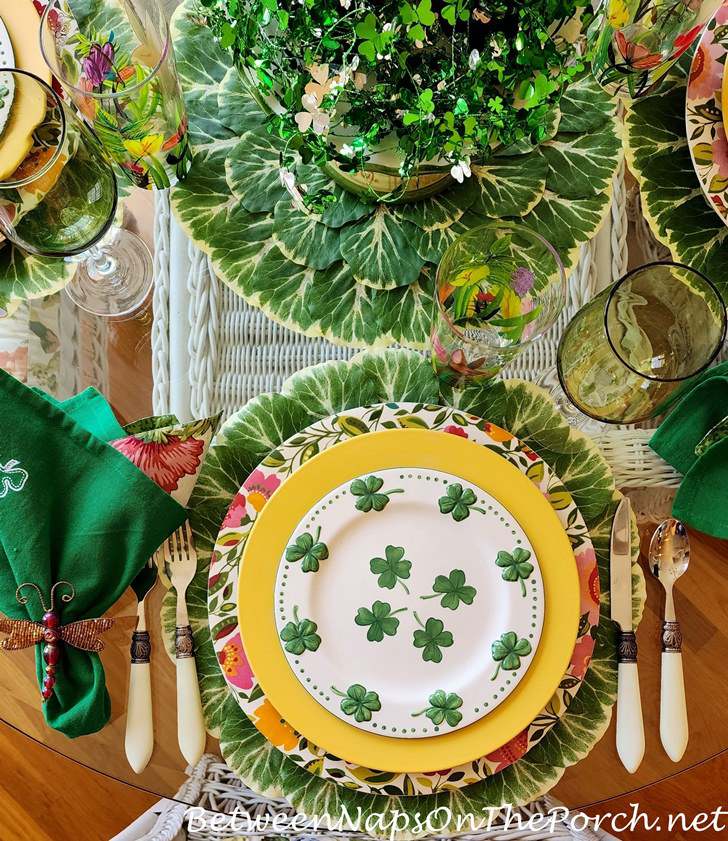 4-Leaf Clover, Shamrock Plates for Saint Patrick's Day