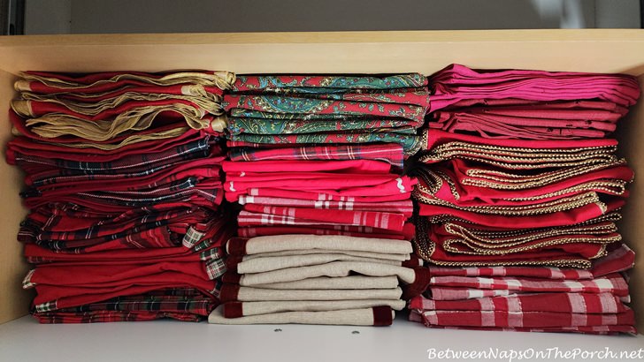 Napkin Storage for Red Napkins