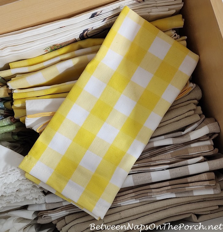 Sunny Yellow Buffalo Plaid Napkins