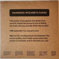 Warning on Envelope, The Happy Isles Magic Puzzle