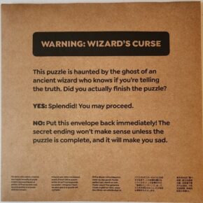 Warning on Envelope, The Happy Isles Magic Puzzle