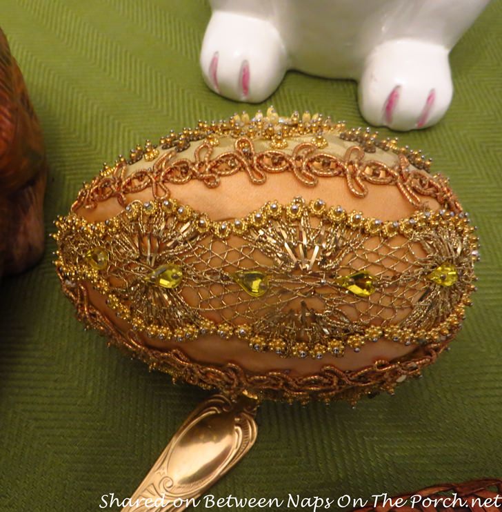 Beaded Handmade Egg, Easter Decor