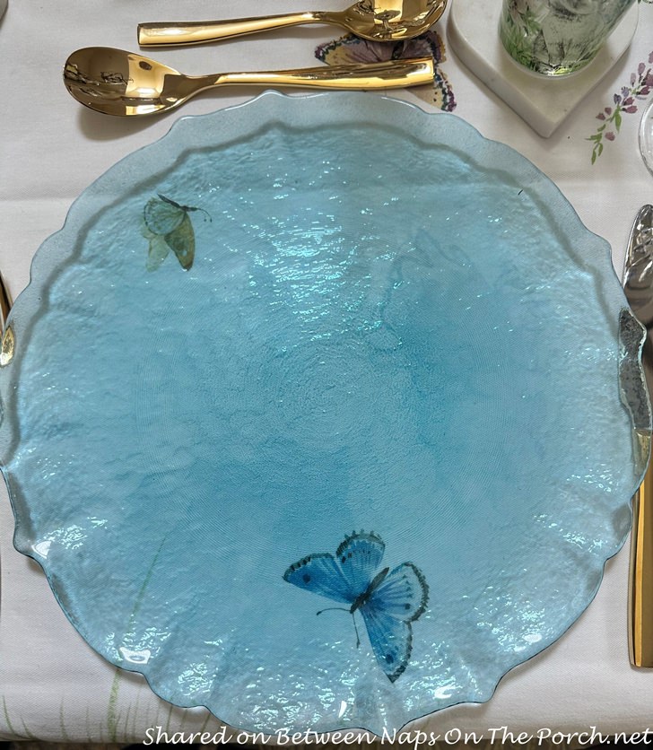 Blue Glass Charger Plates
