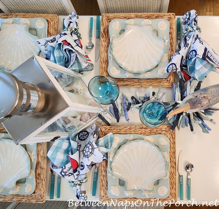 Shorebirds for a Beach Themed Tablescape, Lighthouse Lantern