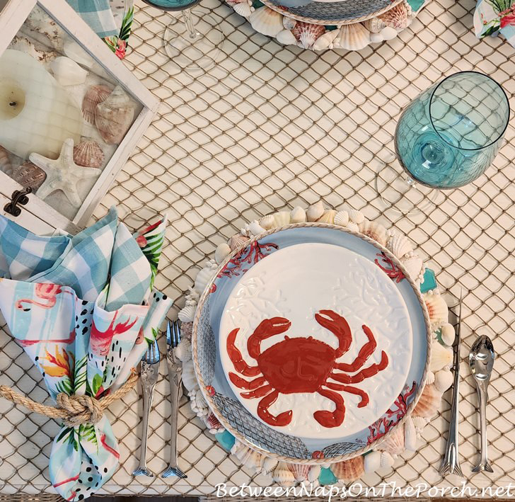 Crab Salad Plates and Effetti D'arte Coral Reef Dinner Plates