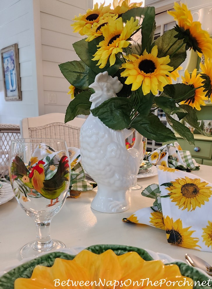 Rooster and Sunflower Centerpiece