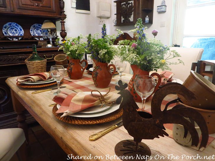 Rustic French Luncheon Table Setting