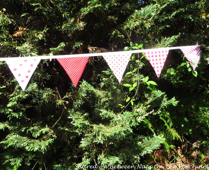Handmade Banner in Red and White