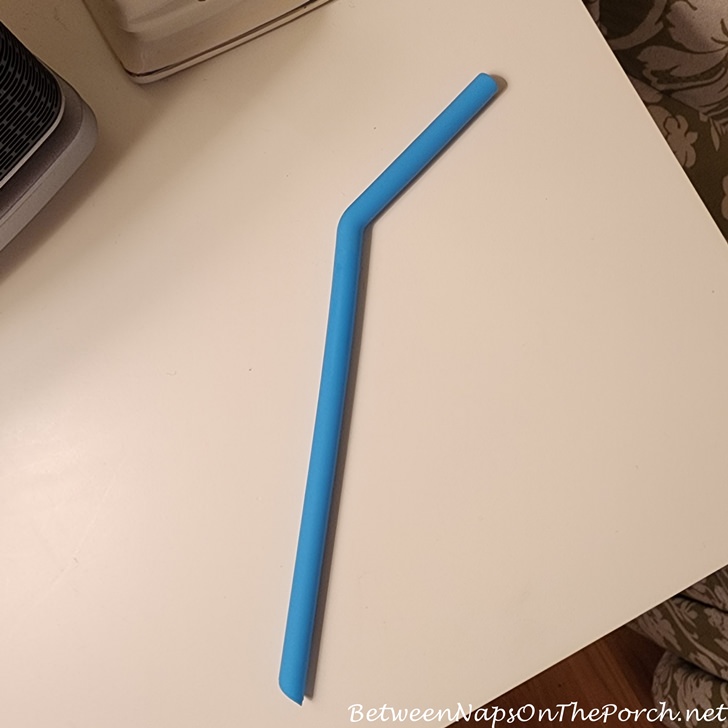 How to cut a silicone straw to avoid it suctioning down to bottom of glass