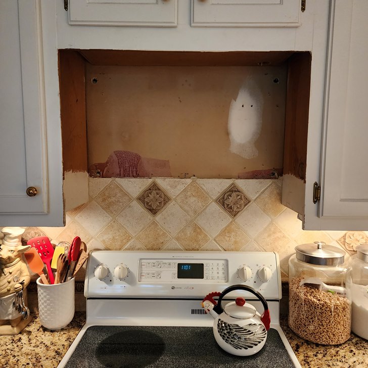 THE CABINET SPACE BELOW MY COOKTOP