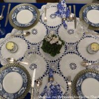 Blue White Table Seting Luncheon