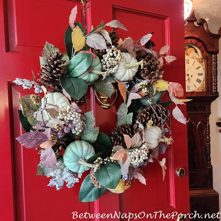 Fall Wreath on Red Door