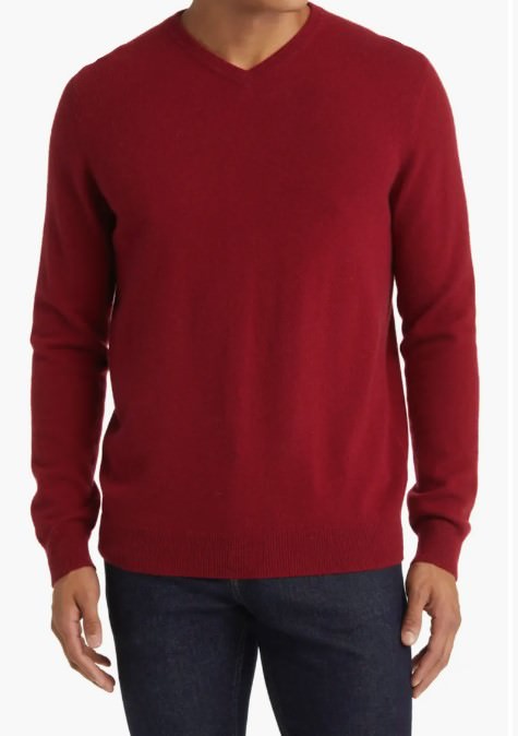 Red Cashmere Sweater on sale