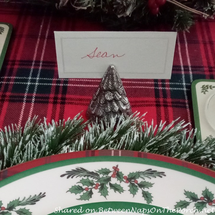 Christmas Tree Place Card Holder