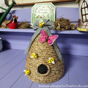 How to make a bee skep-decorative bee skep
