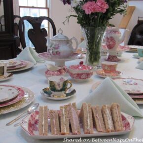 Tea Party with Enoch Woods and Sons English Scenery and Edelstein Moss Rose 13