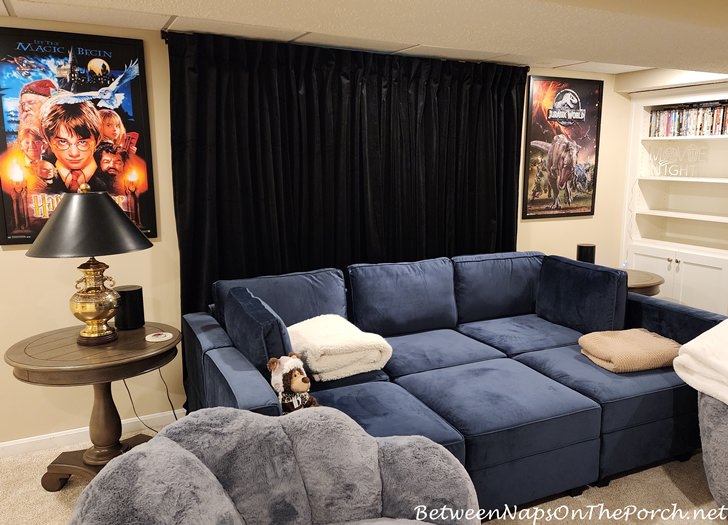 Black Velvet Drapery for Home Movie Theater Room