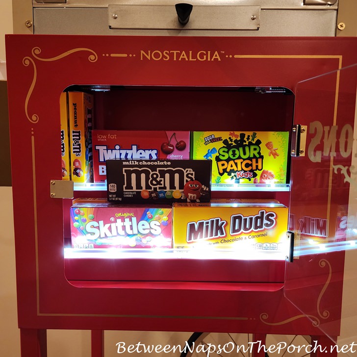Candy Storage in Popcorn Maker Machine for Movie Room