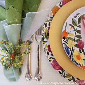 Butterfly Napkin Ring, Wallace Napoleon Bee Flatware, Gold