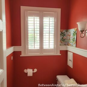 Plantation Shutters for Guest Bath, Renovation of Small Guest Bath