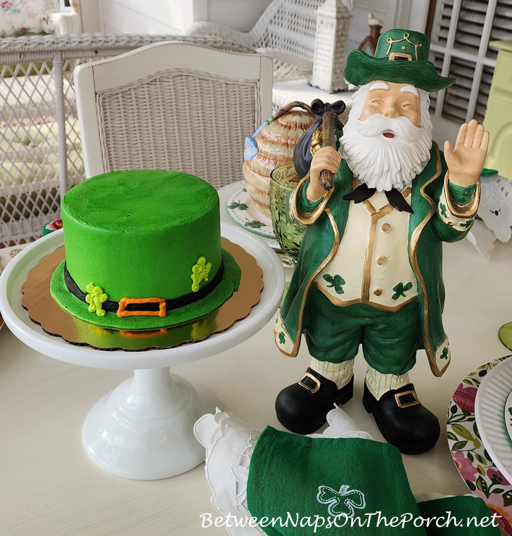 Leprechaun with St. Patrick's Day Cake