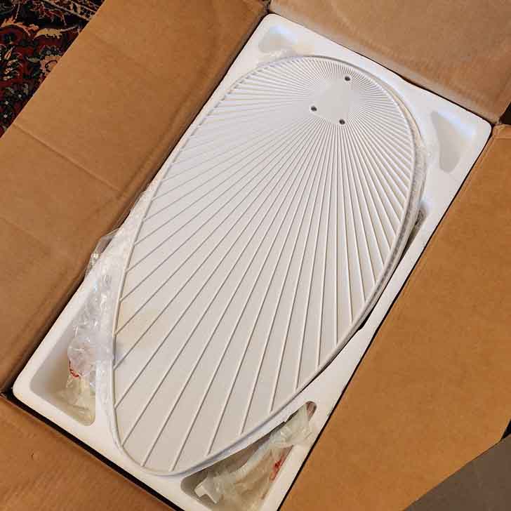 Palm Leaf Fan Blades on Ceiling Fan