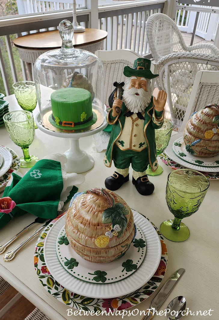 St. Patrick's Day Table with Leprechaun Centerpiece