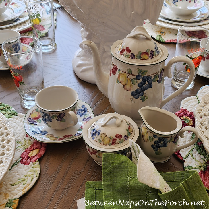 Villeroy & Boch Teapot, Sugar and Creamer