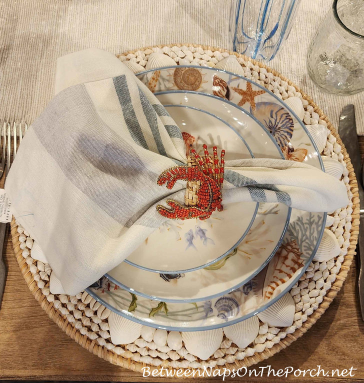 Beaded Crab Napkin Rings on Sale