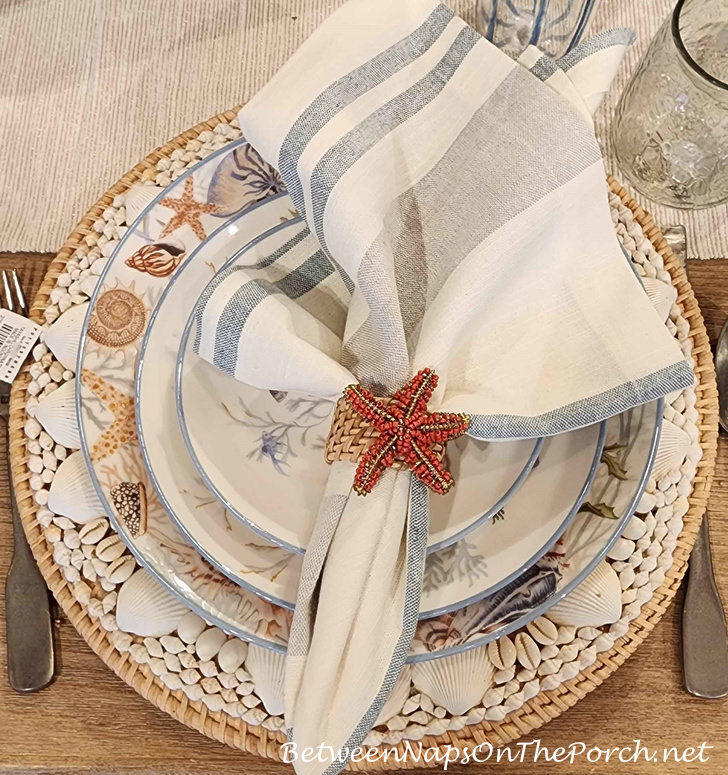 Beaded Starfish Napkin Rings