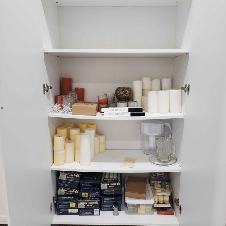 Bowing Shelves in SystemBuild Kendall Cabinet
