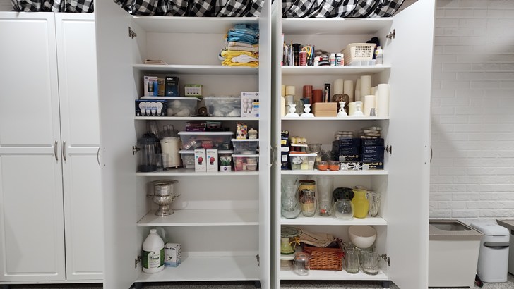 SystemBuild Storage Cabinets after new shelving