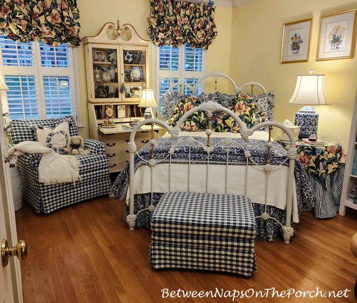 Bedroom with Ralph Lauren Porcelain Tamarind Bedding