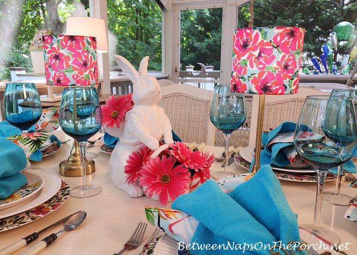 Bunny Centerpiece with Two Baskets
