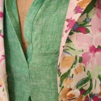 Green Lilly Pulitzer Dress with Walmart Floral Coat