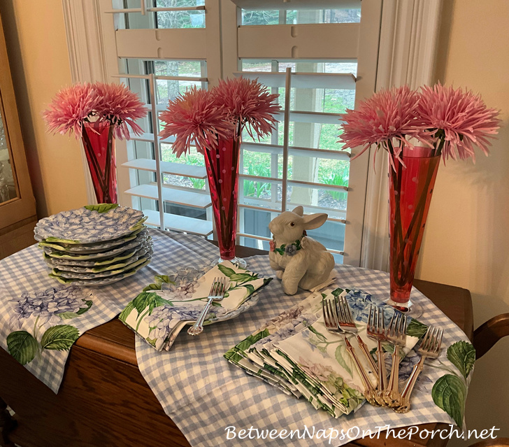 Spring Decor, Hydrangea Spring Table