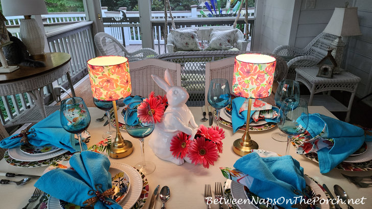 Spring Table, Floral Lamps